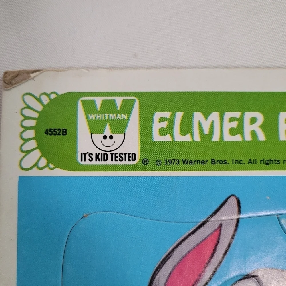 VTG Lot of 2 Child's Tray Puzzles Smurfs Elmer Fudd